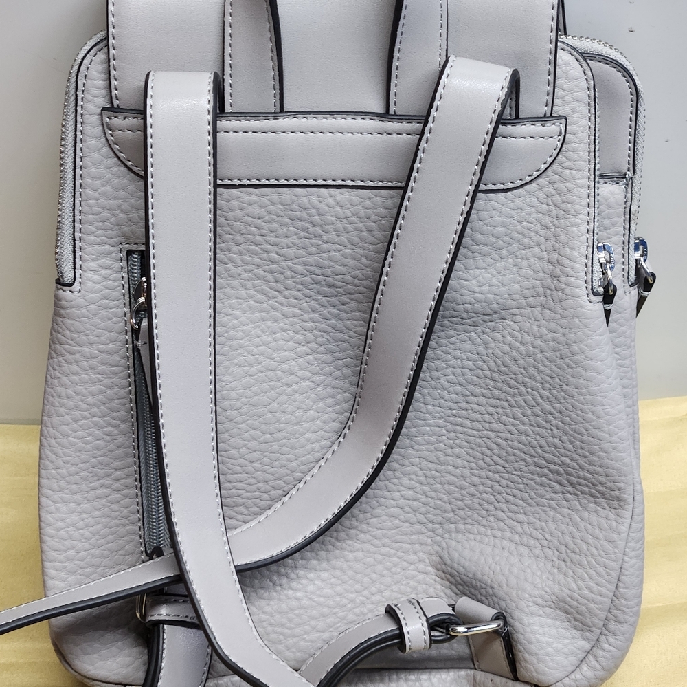 Calvin Klein Elaine Bubble Lamb Novelty Key Item Flap Backpack Dove Gray $168 - Picture 5 of 16